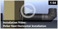 Check out installation video: Pellet Vent Horizontal Installation